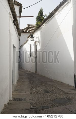 Cordoba (Andalucia Spain): old typical street in the Juderia