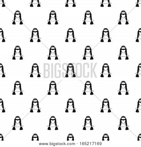 American indian girl pattern. Simple illustration of american indian girl vector pattern for web