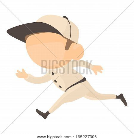Running player icon. Cartoon illustration of running player vector icon for web