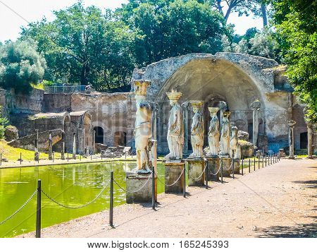 Hdr Villa Adriano Ruins In Tivoli