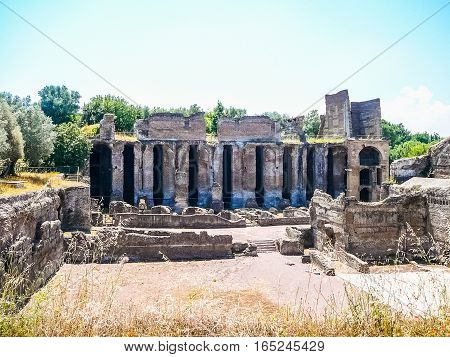 Hdr Villa Adriano Ruins In Tivoli