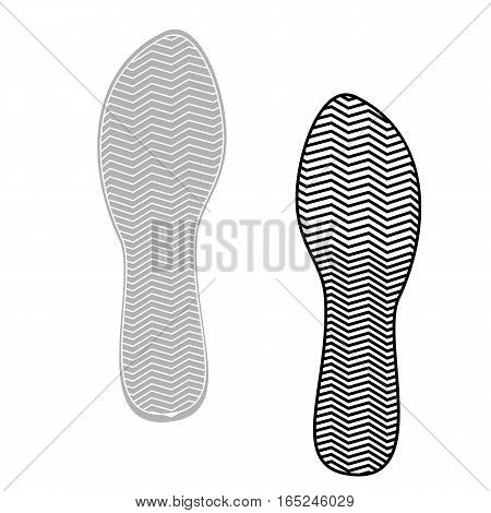 Vector illustration prints rough shoe flat style.