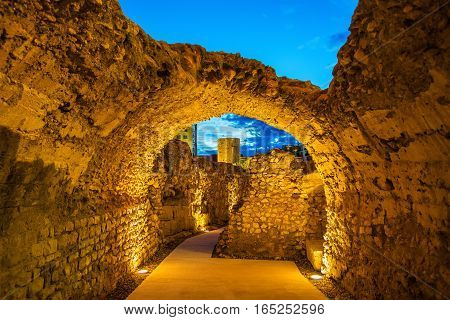Roman walls of Tarragona in Catalonia, Spain