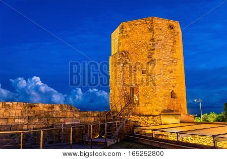 Monges Tower, a part of the old medieval wall in Tarragona - Spain, Catalonia