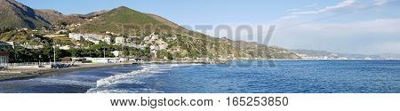 nice view of arenzano near genova , italy