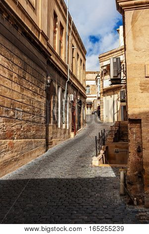 Panoramic View Of Baku Old Town.