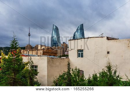 Flame Towers: View From Old Town