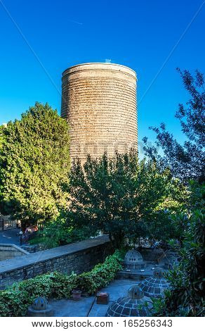 Panoramic View Of Baku Old Town.