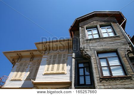 Mudanya, Turkey - August 08, 2013: Historical Mudanya Homes. Mudanya is a town and district of Bursa Province in the Marmara region of Turkey.