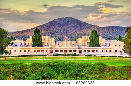 Old Parliament House in Canberra. It was the seat of the Parliament of Australia from 1927 to 1988