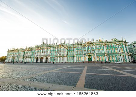 The State Hermitage Museum - one of the largest and most significant art and historical museums in Russia and the world September 14 2016 St. Petersburg Russia.
