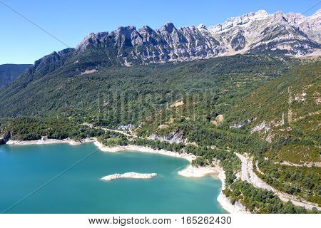 Bubal Lake From The High Of The Mountains In Pyrenees, Spain