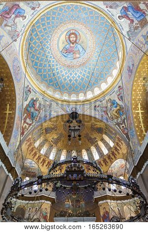 St.-Petersburg, KRONSTADT REGION, RUSSIA - 7 June , 2016: Naval cathedral of Saint Nicholas in Kronstadt, St-Petersburg Russia