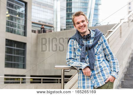Young Man Portrait In The City