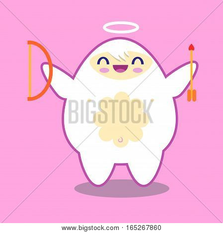 Cupid Angel With Bow And Arrow