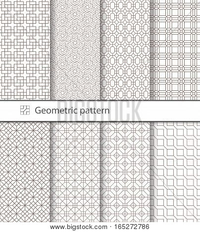 Traditional Arabic seamless ornament. Geometric pattern seamless for your design.  Geometric pattern for laser cutting, interior decoration, graphic design.