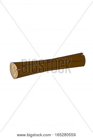 The part trunk tree. A log white background.