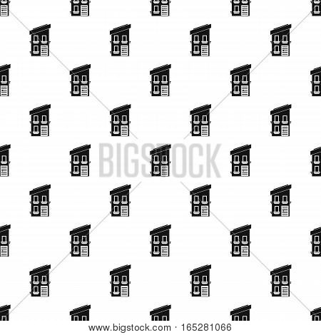 Two-storey house pattern. Simple illustration of two-storey house vector pattern for web design