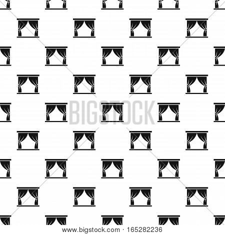 Stage curtains pattern. Simple illustration of stage curtains vector pattern for web design