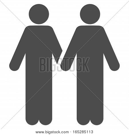 Adult Friends vector icon. Flat gray symbol. Pictogram is isolated on a white background. Designed for web and software interfaces.