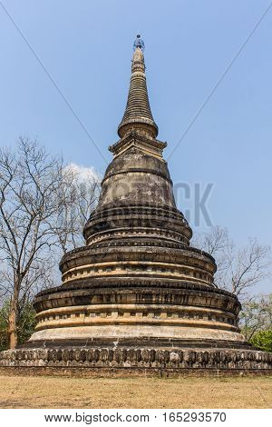 Old pagoda in wat Umong, Chiang mai Thailand