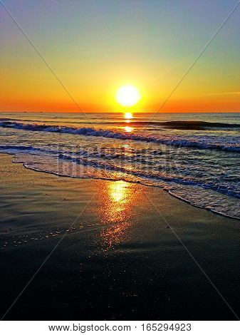 Myrtle Beach South Carolina Morning Sunrise Walk