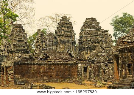 Temple of Angkor Wat. Siem Reap. Khmer civilization. Travel photos from Cambodia