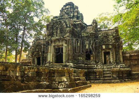Temple of Angkor Wat. Siem Reap. Khmer civilization. Travel photos from Cambodia