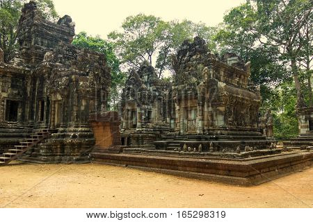 Temple of Angkor Wat. Siem Reap. Khmer civilization. Travel photos from Cambodia