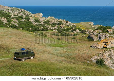 UAZ-452 in the Karalar regional landscape park. Crimea.