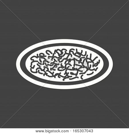 Chicken, alfredo, pasta icon vector image. Can also be used for european cuisine. 