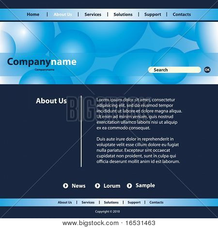 Site Web Template vecteur