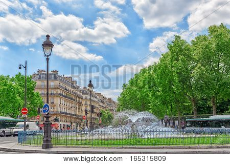Paris, France - July 08, 2016 : Fontaine Rostand Near Luxembourg Palase And Park In Paris, France.