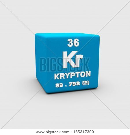 Krypton is a chemical element with symbol Kr and atomic number 36.