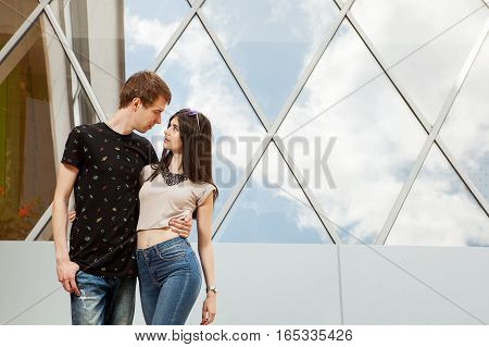 Gorgoeus Cool Looking Couple Looking At Eatch Other