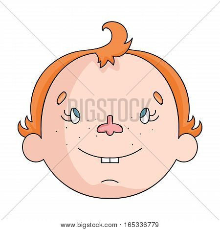 Son icon in cartoon design isolated on white background. Family holiday symbol stock vector illustration.