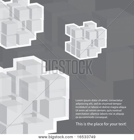 Fondo de plantilla cubo
