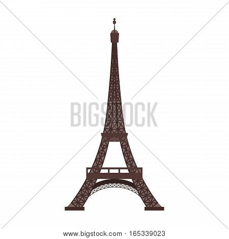 Eiffel tower icon in cartoon design isolated on white background. France country symbol stock vector illustration.