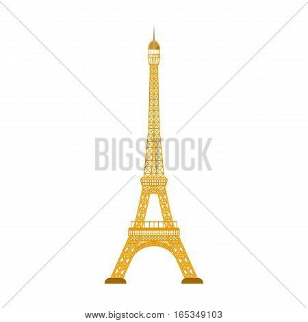 Eiffel tower icon in cartoon design isolated on white background. Countries symbol stock vector illustration.