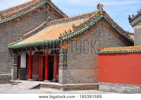 Zuoyi (Left) Gate beside the Chongzheng Hall in Shenyang Imperial Palace (Mukden Palace), Shenyang, Liaoning Province, China. Shenyang Imperial Palace is UNESCO world heritage site built.
