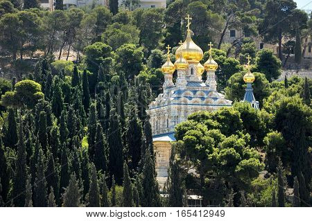 The holy places of the three religions in Israel - Kidron Valley and the Mount of Olives