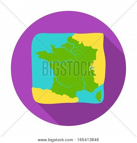 Territory of France icon in flat design isolated on white background. France country symbol stock vector illustration.