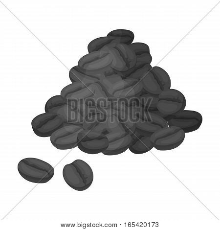 Brazilian coffee icon in monochrome design isolated on white background. Brazil country symbol stock vector illustration.
