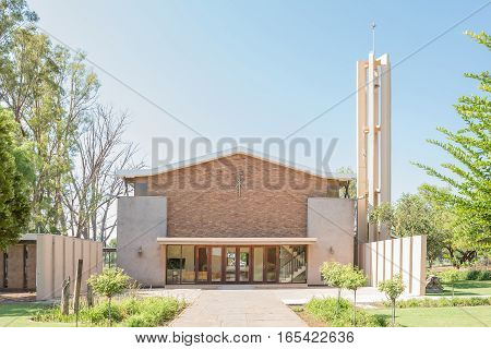 RITCHIE SOUTH AFRICA - DECEMBER 31 2016: The Dutch Reformed Church in Ritchie a small town in the Sol Plaatje municipality of the Northern Cape Province