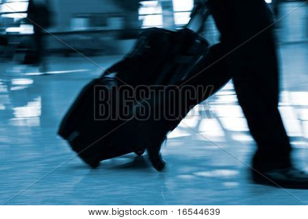 passagerare på flygplatsen, rörelse oskärpa