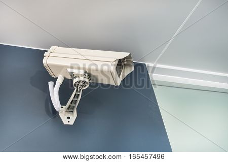 Cctv Camera Security On Wall Background For Safety Concept