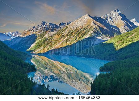 Beautiful Autumn Landscape, Altai Mountains Russia.