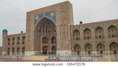 Madrasah Tilla-kari On Registan Square, Samarkand, Uzbekistan