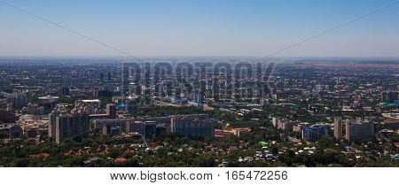 Almaty City View From Koktobe Hill, Kazakhstan