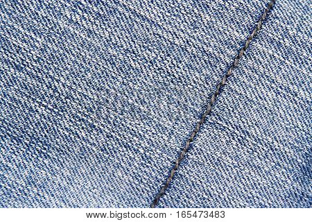 Blue jeans texture background and seam for text area